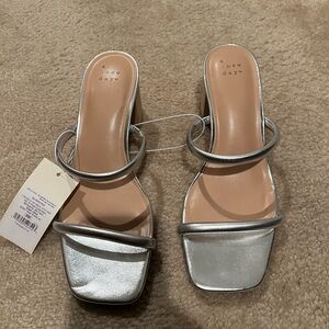 A New Day Cris silver sandal heel